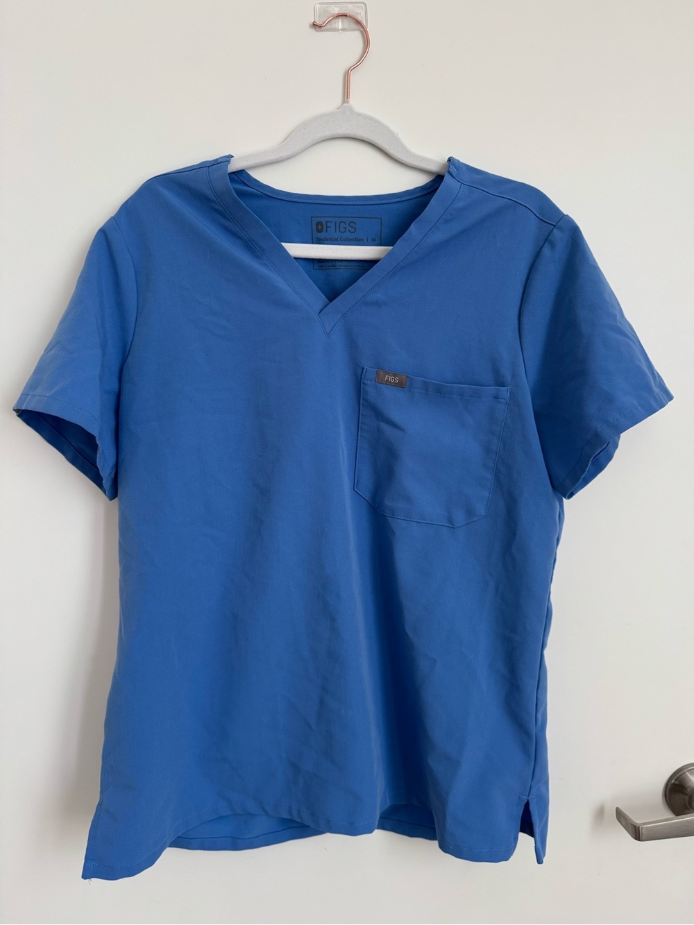 Figs Catarina One Pocket Scrub Top | Ceil Blue